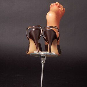 1950s Pin Up Open Toe Jeweled Heels Shoes